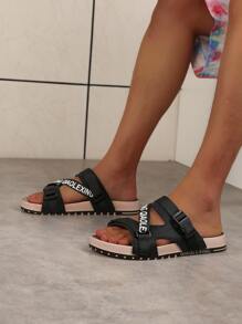 New Arrival Fashionable Outdoor Beach Slippers, Summer Flip Flops - Black - View 3