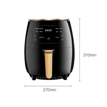 KaringBee Air Fryers 4.5L Large Capacity 1400W 360 Hot Air Circulation Smart Automatic Household Multi-function LED Touchscreen Deep Fryer without Oil fryer