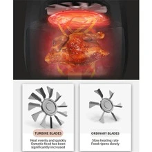 KaringBee Air Fryers 4.5L Large Capacity 1400W 360 Hot Air Circulation Smart Automatic Household Multi-function LED Touchscreen Deep Fryer without Oil fryer