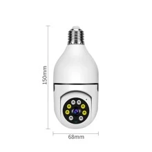Wifi Camera E27 Light Bulb Hd High-definition Camera Smart Wireless Night Vision Dual Illumination Full-color Light Bulb Camera Office/home Monitor Camera - White - View 8