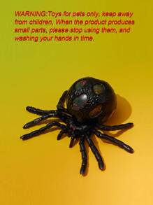 1pc Spider Design Cat Lover And Cat Mom Love Teaser Toy - Black - View 6