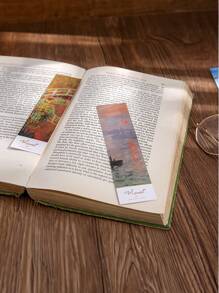 30pcs Paper Reading Bookmarks With Blank Space For Writing, Diy Creative Diary Stickers - Multicolor - View 3