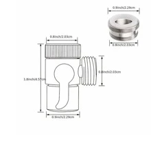 1 Miếng Hợp kim kẽm Gương sen Bộ chia , Nước Vỗ nhẹ Bộ chia Với Công tắc , Đồng hồ tự động Máy giặt Đầu nối vòi , Phòng bếp Bồn rửa chén Vỗ nhẹ , Gương sen Vỗ nhẹ Nước Dấu phân cách - Bạc - Xem 6