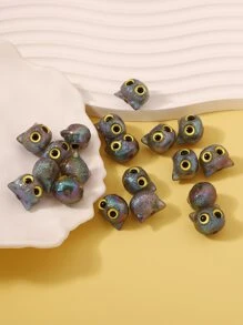 1件(6)卡通風格樹脂可愛小貓串珠手工製作時尚配件 - 彩色 - 查看 1