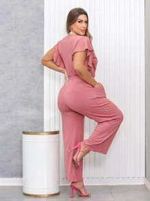 Women Jumpsuits - Màu hồng gỉ - Xem 2