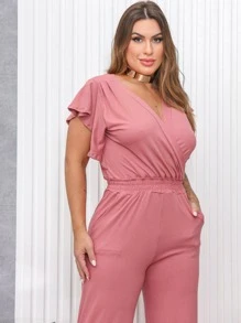 Women Jumpsuits - Màu hồng gỉ - Xem 4