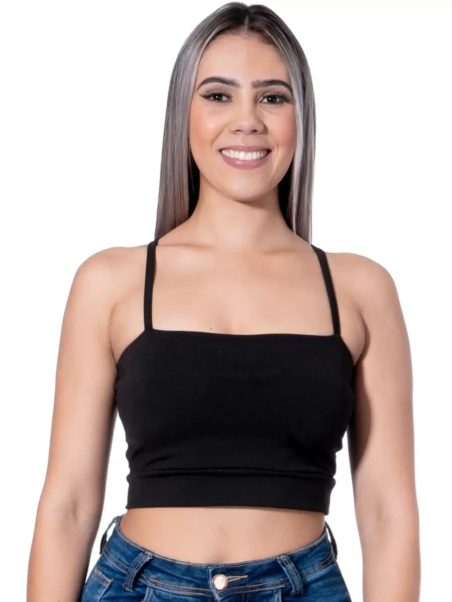 Women Sports Tees & Tanks - 黑色 - 查看 1