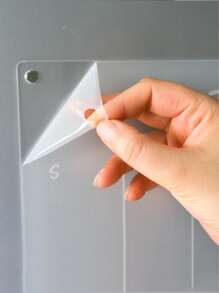 1入組9"X13"透明週間餐食計畫磁性壓克力板，冰箱用磁性清擦板，帶磁鐵週曆 - 無色 - 查看 5