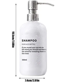 White Shampoo And Conditioner Dispenser Set Of 3 With Sliver Pump,Modern Refillable 16oz Shampoo And Conditioner Bottles,Stylish Shower Soap Dispenser For Bathroom - White - View 4