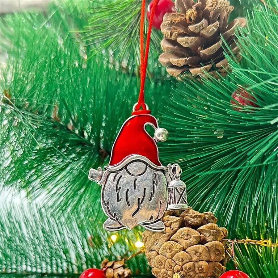 1 件圣诞树吊坠，金属挂饰，适用于景观、节日、生日派对装饰和房间装饰、圣诞礼物、家居装饰、圣诞节 - 彩色 - 查看 1