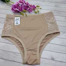 HIGH WAIST PANTS PLUS SIZE AND REGULAR LINGERIE LINGERIE PANTY - Beige - View 2