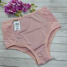 HIGH WAIST PANTS PLUS SIZE AND REGULAR LINGERIE LINGERIE PANTY - Rusty Rose - View 2