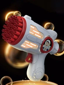 1個卡通太空人泡泡槍,電動玩具泡泡槍,適合作為兒童禮物