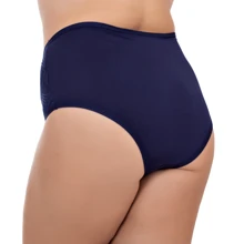 HIGH WAIST PANTS PLUS SIZE AND REGULAR LINGERIE LINGERIE PANTY - Navy Blue - View 1