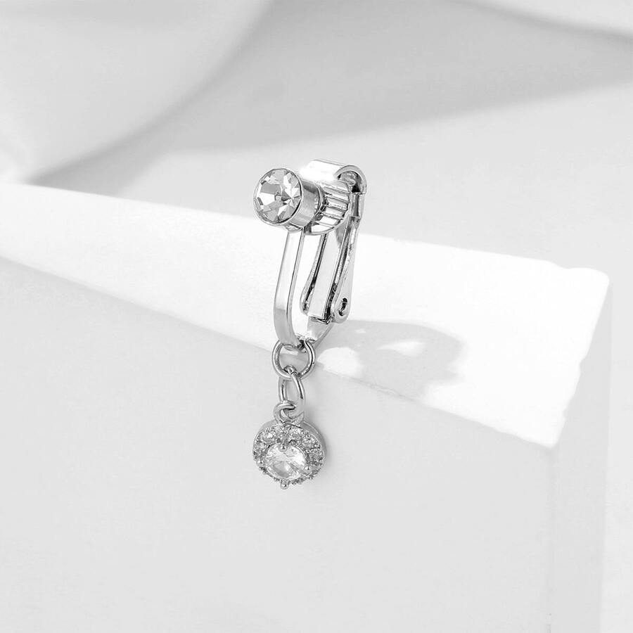 Fake Belly Small Cubic Zirconia Fake Belly Piercing Clip On Umbilical