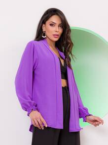 Women Cardigans - 紫色 - 查看 4