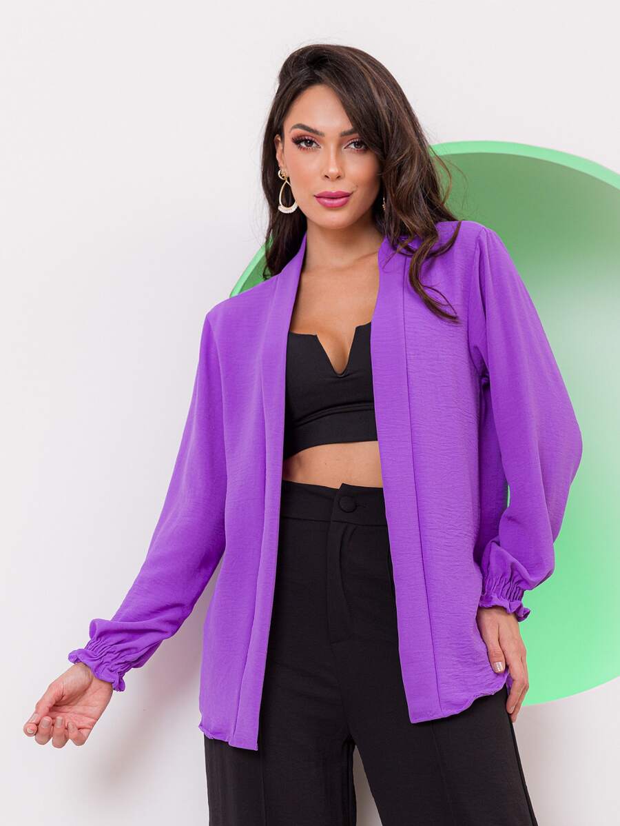 Women Cardigans - 紫色 - 查看 1