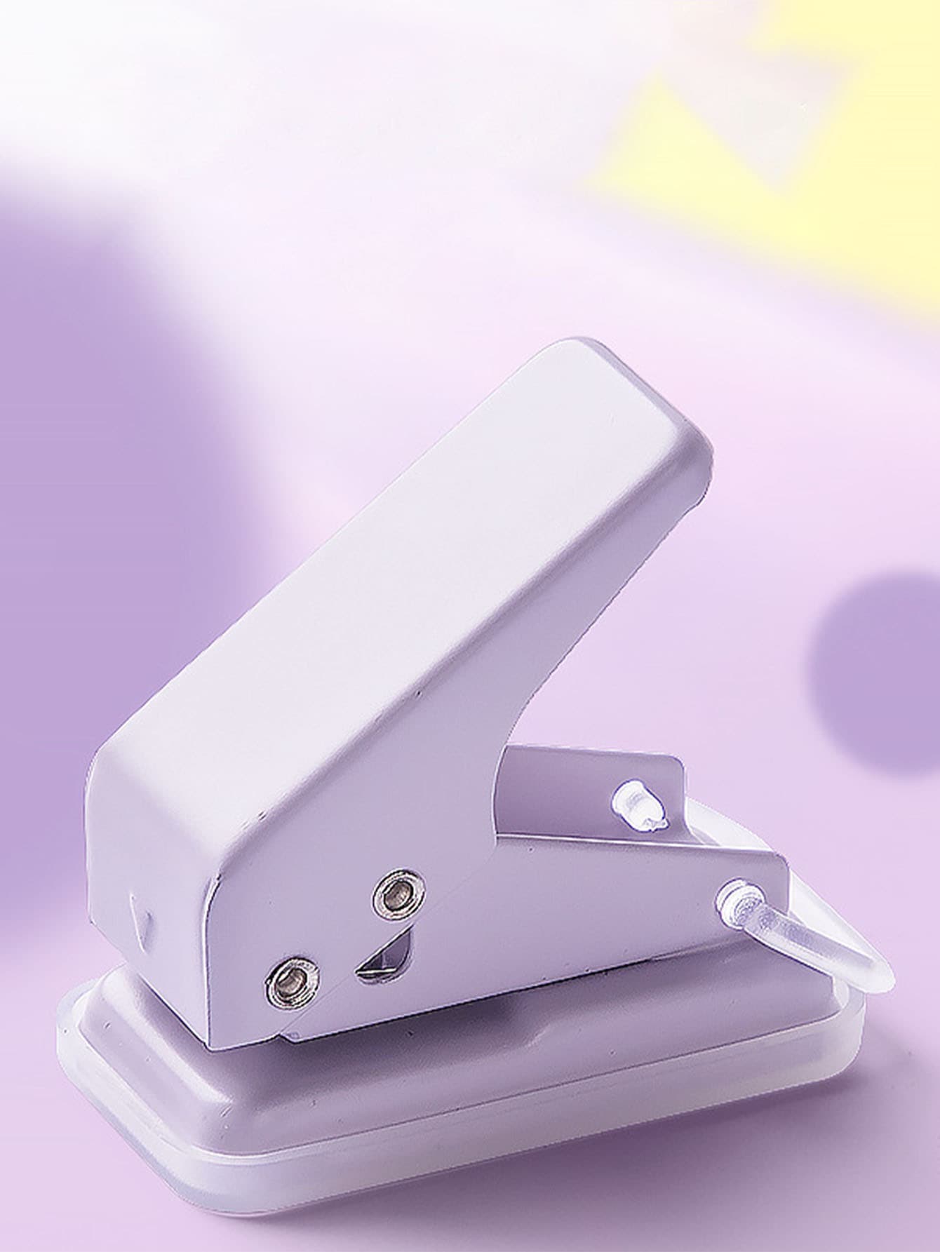 Perforadora para agujeros, mini Anillo redondo Perforadora máquina para unido hoja suelta Cuaderno, Diario, papel, artesanía DIY - Morado - Ver 1
