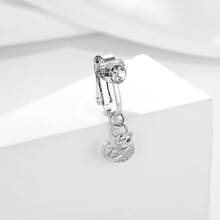 Non-Piercing Bird Fake Belly Piercing Clip On Umbilical Navel Fake Piercing - Silver - View 1