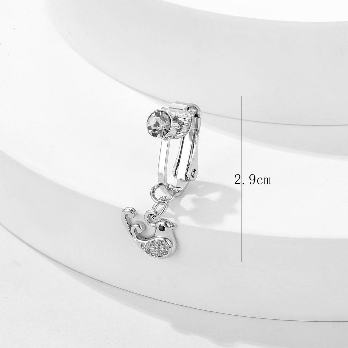 NonPiercing Bird Fake Belly Piercing Clip On Umbilical Navel Fake