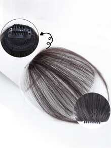 Clip In Hair Bangs With Sideburns - Chocolate Brown - View 2