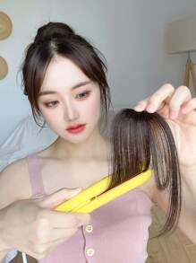 Clip In Hair Bangs With Sideburns - Chocolate Brown - View 6
