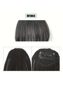 夾片頭髮劉海有鬢角 - 黑色 - 查看 3