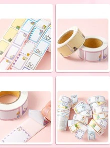 Keo dán Nhãn dán Với Dễ thương Tên Và Đầy màu sắc Thiết kế Đối với Trẻ em , Dính Cuộn Của Chữ viết tay Tự dính Giấy - Hồng - Xem 5