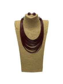 Women's Jewelry Sets - Màu Đỏ Sâu - Xem 2