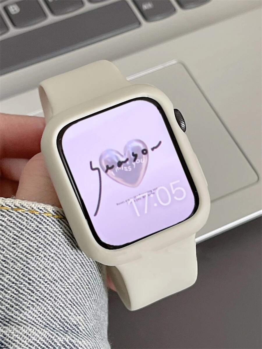 1入組杏錶帶和保護殼適用於Apple Watch