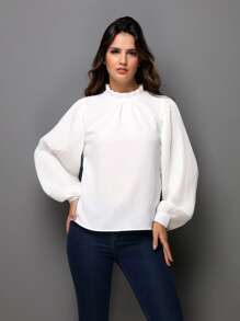 Women Blouses - 白色 - 查看 1