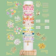 1 bộ đồ trang sức DIY làm từ gốm sứ mềm nhiều màu sắc dành cho bé gái kèm 24 hạt đất sét polymer thủ công - Nhiều màu - Xem 2