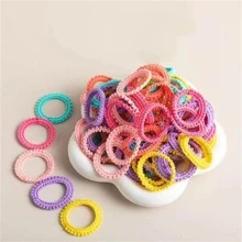 50pcs Children's Colorful Double Flower Lace Hair Ties
