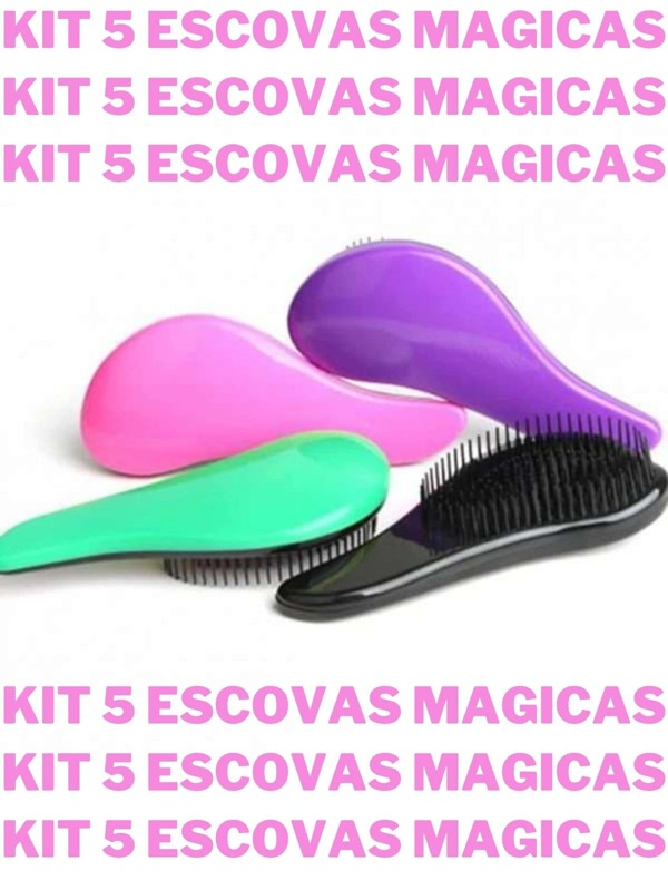 KIT 5 ESCOVAS MAGICA