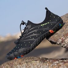 中性沙灘鞋防滑速乾鞋適合情侶戶外活動如游泳、浮潛和水上運動不對稱鞋底 - 黑色 - 查看 2