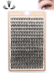SANISHI DIY Eyelash Extensions 320 Clusters 9-16mm Manga Lashes Volume Individual Eyelashes Extensions Lash Clusters DIY At Home - Black - View 1
