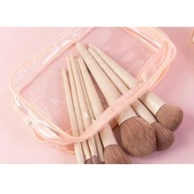 3pcs Travel PVC Cosmetic Bags, Women Transparent Toiletry Bags, Zipper Makeup Bags Organizer Bath Wash Make Up Tote Toiletry Bags Summer Travel Essentials For Beach Vacation Holiday School Supplies Dorm Essentials Back To School - Pink - View 7