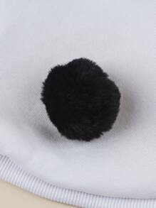 LUCKIE LABO 1件連帽式寵物服裝,具有動物設計,適用於犬貓戶外穿著 - 黑與白 - 查看 9