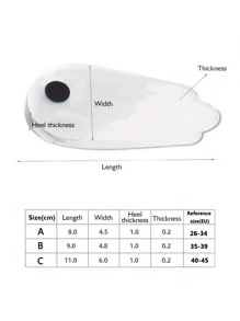 Magnetic Heel Cups - Unisex Soft GEL Half Shoe Insoles - Comfortable Foot Pad For All Shoes