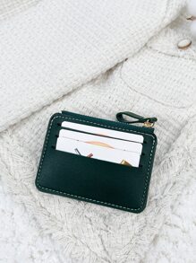 SOUTHLAND&KANGAROO Color Block Pu Leather Fashionable Zippered & Coin Purse & Short Wallet With Letter Print Lightweight Portable Card ID Card White-Collar Workers For Female For Holiday For Anniversary For Birthday Gift Accessories Gift Wristlet Wallet High Quality Leather Card Holder Wallet Business Card Holder Credit Card Holder Women For Women Mini Wallet Card Wallet