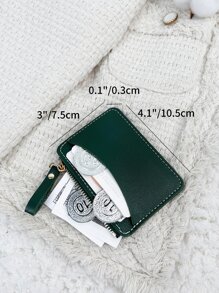 SOUTHLAND&KANGAROO Color Block Pu Leather Fashionable Zippered & Coin Purse & Short Wallet With Letter Print Lightweight Portable Card ID Card White-Collar Workers For Female For Holiday For Anniversary For Birthday Gift Accessories Gift Wristlet Wallet High Quality Leather Card Holder Wallet Business Card Holder Credit Card Holder Women For Women Mini Wallet Card Wallet