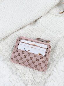 SOUTHLAND&KANGAROO 几何图案 PU 便携翻盖时尚卡片盒 短钱包 零钱包 轻便便携卡 身份证 白领阶层 女士 节日 周年 生日 礼物 配饰 礼物 热粉色钱包 高品质皮革卡包 卡包 钱包 名片包 信用卡包 卡片包 女士 女士迷你钱包 卡片钱包 - 粉色 - 查看 3