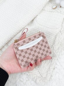 SOUTHLAND&KANGAROO 几何图案 PU 便携翻盖时尚卡片盒 短钱包 零钱包 轻便便携卡 身份证 白领阶层 女士 节日 周年 生日 礼物 配饰 礼物 热粉色钱包 高品质皮革卡包 卡包 钱包 名片包 信用卡包 卡片包 女士 女士迷你钱包 卡片钱包 - 粉色 - 查看 1