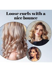 8 Pieces Sponge Hair Rollers Large Soft Foam Hair Styling Curlers 40 Mm Large Size Hairdressing Curlers For Women And Kids - Yellow - View 7