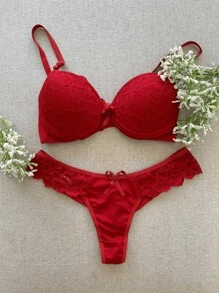 Women Bra & Panty Sets - Red - View 1