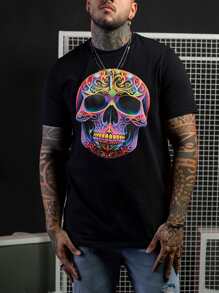 Men T-Shirts - 黑色 - 查看 1