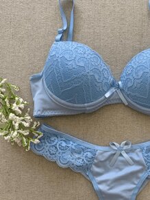 Women Bra & Panty Sets - Màu xanh lam - Xem 2