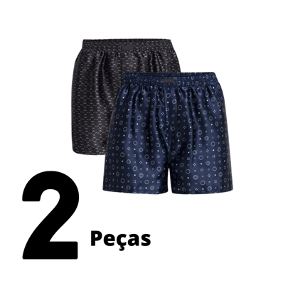 Kit com 2 Cuecas Samba Canção Cetim Cores Sortidas
