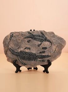 Dinosaur Fossil Display Ornament - Light Grey - View 1