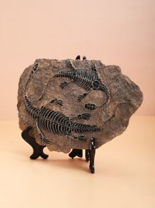 Dinosaur Fossil Display Ornament - Light Grey - View 2